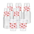 Funnymoom 60 Pack Strawberry Plastic Cups for Party Decorations, 12 oz