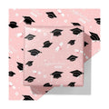 Cuitpan 2026 Graduation Wrapping Paper - 4 Jumbo Sheets,28x40 Inches, Pink Cap & White Diploma Design, Gift Wrap for Graduates, Graduation Parties, Seniors, School Events