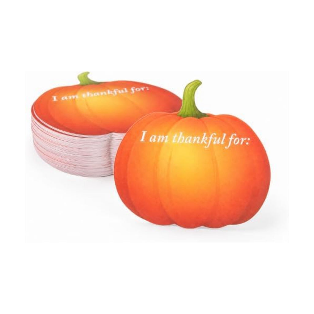 50 Count Thanksgiving Pumpkin Place Cards I Am Thankful For Shaped Cutout
