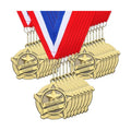 Quelay 30 Pcs 2 Inches Award Medals Bulk Medals Bulk with Neck Ribbons Metal Trophy Award Prize Gift for Tournaments, Competitions, Party, Kids and Adults