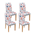 Independence Day Dining Room Chair Covers Set of 4,4th of July Fireworks Hearts Dining Chair Cover,Stretchy Removable Washable Dining Chair Cover,Suitable for 4th of July Kitchen Dining Room Decor