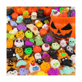 OCATO 50Pcs Halloween Mochi Squishy Toys with Pumpkin Bucket for Kids