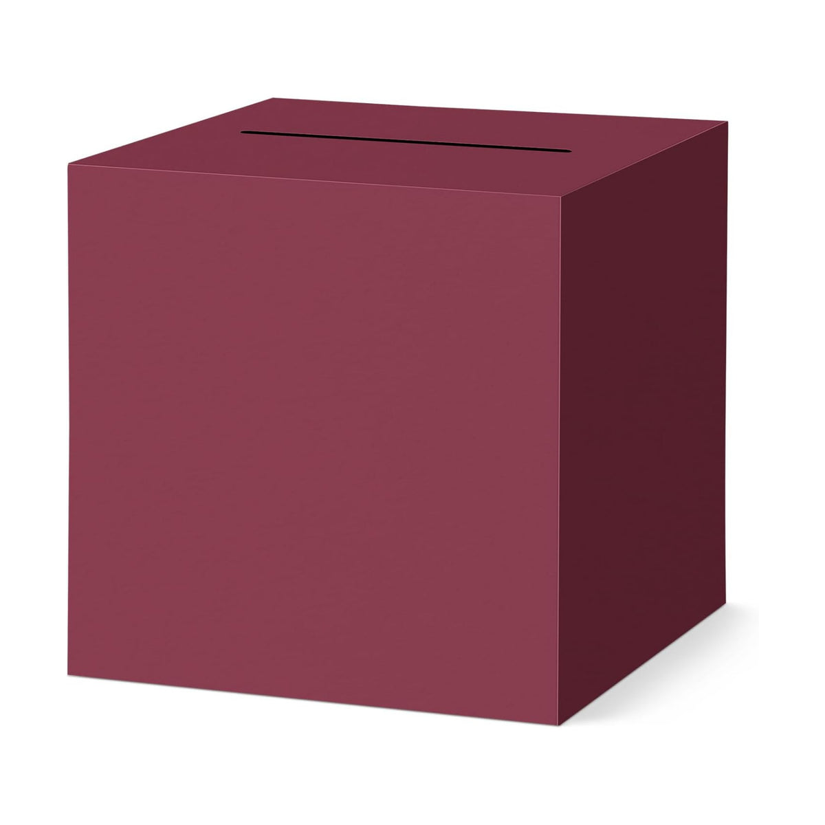 Hooqict Burgundy Card Box with Slot 9.1" Money Gift Card Box for Graduation, Wedding, Reception, Party, Birthday, Retirement, Raffle Box Envelope Ticket Holder