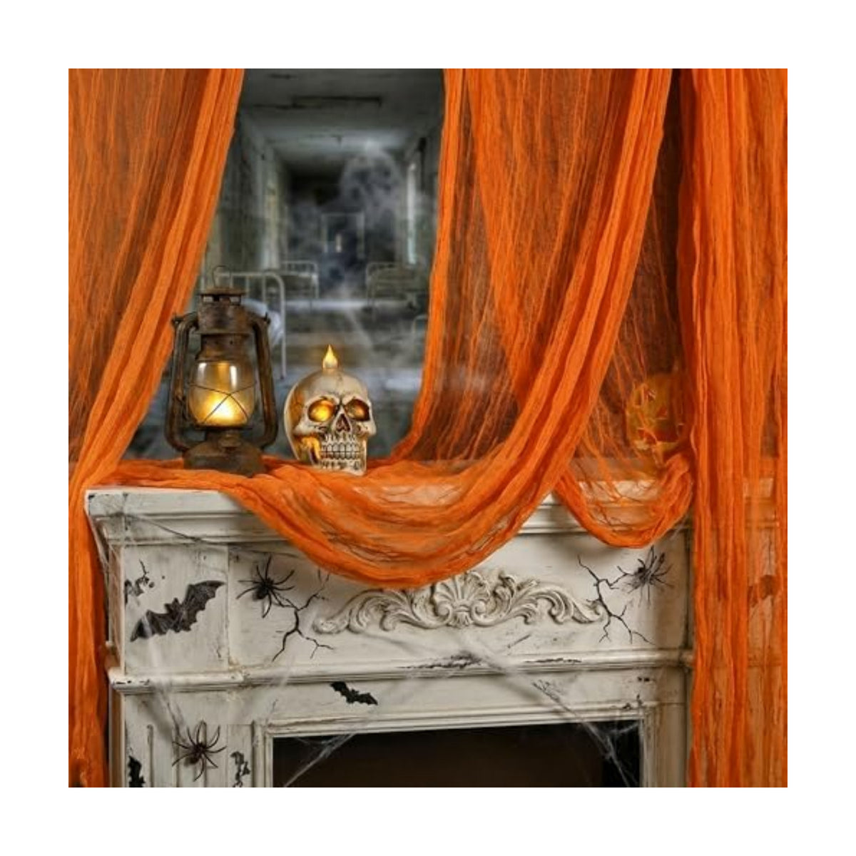 RunNico 200"x70" Large Halloween Scary Gauze, Spooky Cloth Party Decoration