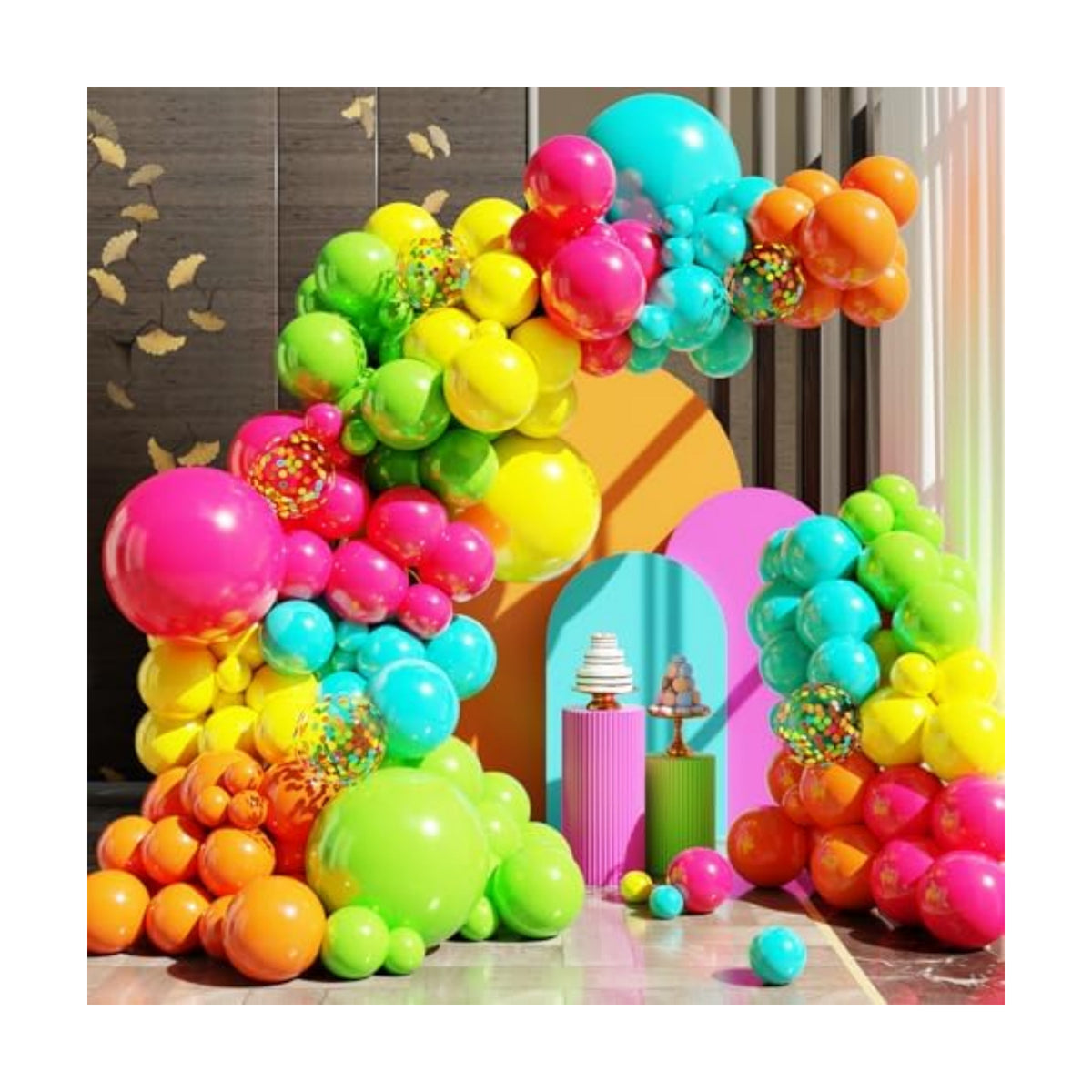 Tropical Balloons Arch kit, 131Pcs Hawaiian Summer Party Balloons