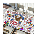 4th of July Patriotic Coloring Tablecloth, 30x72 Inches