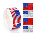 500 Pcs 4th of July Patriotic Flag Stickers 1 * 1.5In American Sticker Fourth of July Label Laser Glitter USA Stickers for Independence Day Party Supplies Envelope Scrapbook Decorations