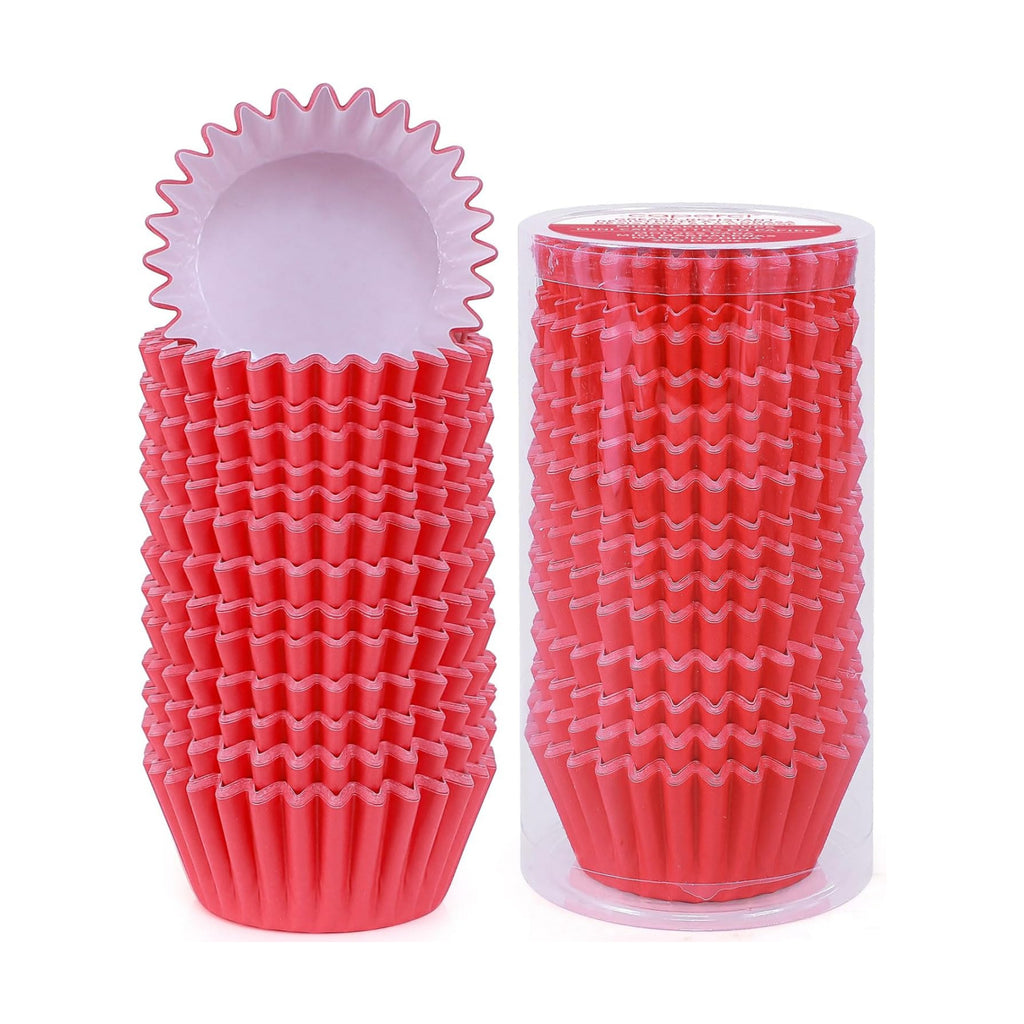 Caperci Heavy Duty Red Cupcake Liners Standard Muffin Baking Cups 150pcs