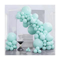 PartyWoo Teal Balloons 140pcs Turquoise Latex Balloons Different Sizes