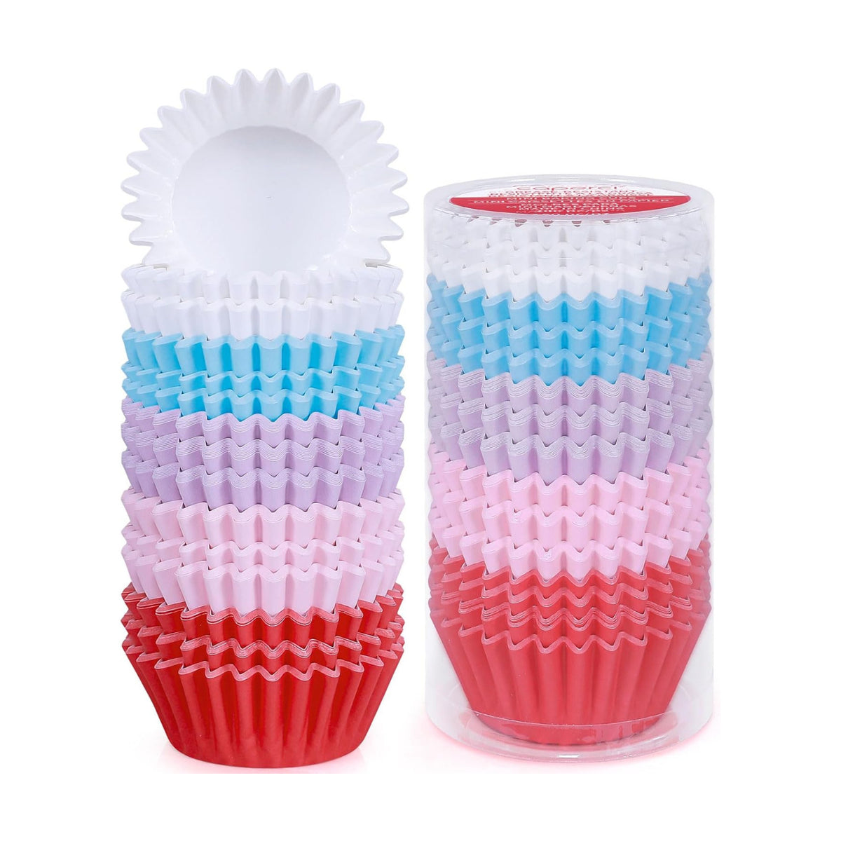 Caperci Heavy Duty Multicolor Cupcake Liners Standard Baking Cups 150pcs