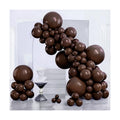 PartyWoo Dark Brown Balloons 140pcs Boho Coffee Neutral Different Sizes