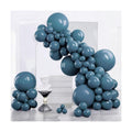 PartyWoo Slate Blue Balloons 140pcs Navy Dusty Blue Boho Neutral Color