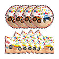 50Pcs Monster Truck Plates and Napkins Party Supplies, Disposable Racing Car Theme Birthday Paper Plates Napkins Tableware Set for Monster Truck Birthday Party Decorations (Truck)