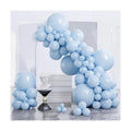 PartyWoo Pearl Light Blue Balloons 140pcs Baby Pastel Blue Different Sizes
