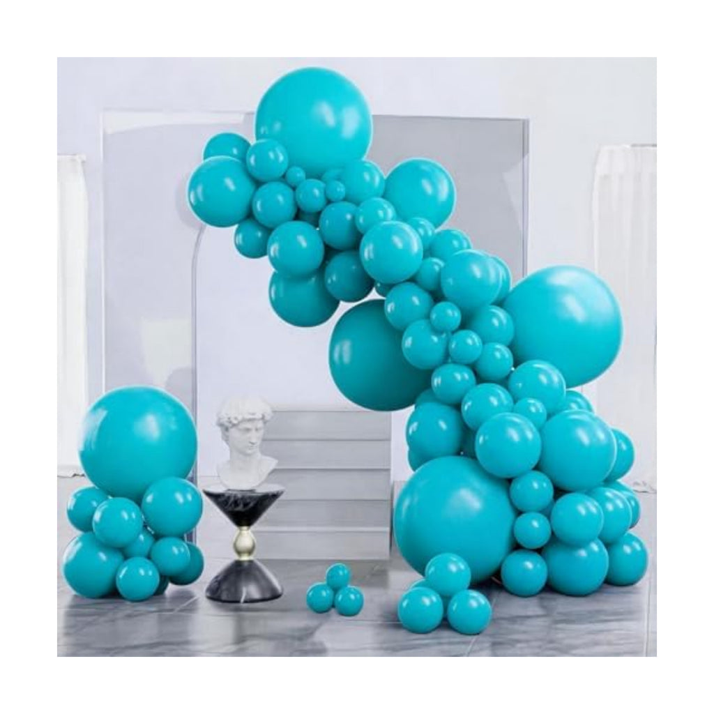 PartyWoo Dark Teal Balloons 140pcs Turquoise Aqua Blue Teal Different Sizes
