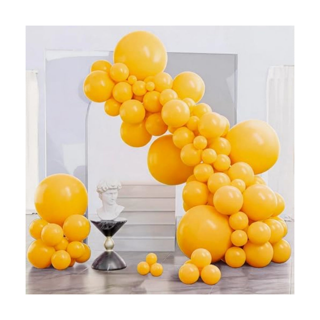 PartyWoo Orange fall Latex Helium Balloons 140pcs Different Sizes