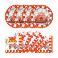 50Pcs Carnival Plates and Napkins Party Supplies, Disposable Circus Birthday Theme Paper Plates Napkins Tableware Set for Baby Shower Birthday Party Decorations (Carnival)