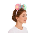 LED Mouse Ears Light Up Birthday Girl Hair Bow Headband, Flash Glowing Party Decoration Headwear for Women Girls