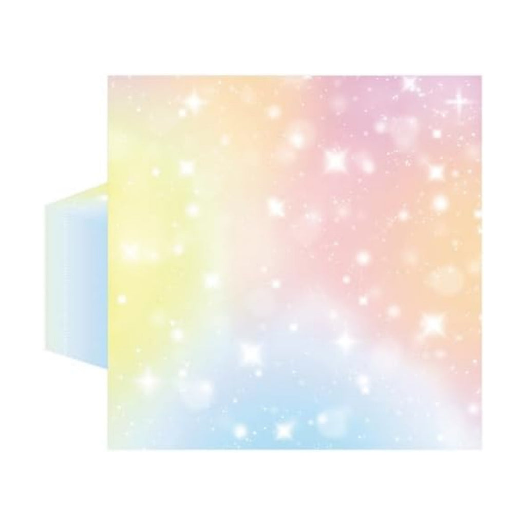 50 Pcs Pastel Paper Napkins 6.5 x 6.5 Inches, Rainbow Theme Disposable Luncheon Dinner Party Napkins Cocktail Napkin for Baby Shower Weddings Birthday Party Decorations (Pastel)