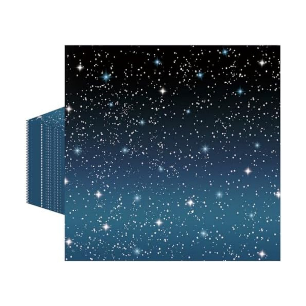 50 Pcs Space Paper Napkins 6.5 x 6.5 Inches, Galaxy Starry Night Theme Disposable Luncheon Dinner Party Napkins Cocktail Napkin for Outer Space Birthday Party Decorations (Galaxy)
