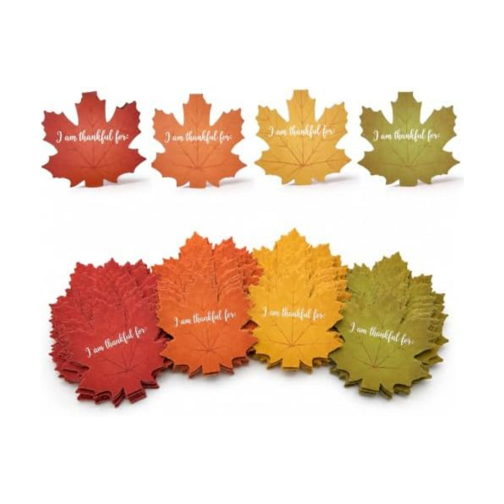 100 Pcs Thankful for Leaves Place Cards Thanksgiving Table Name Settings