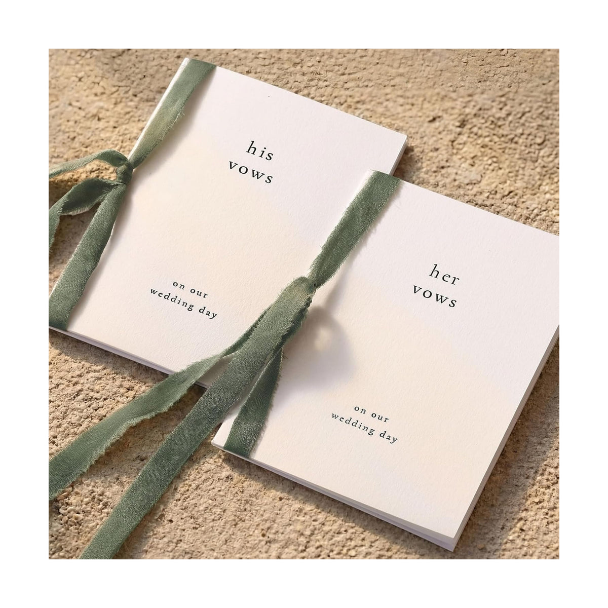 Engrowtic 2 Set Wedding Vow Books His Her A6 Pocket Size,Green
