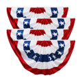 HOOSUN 4 Pack Flag Bunting for Outside,Patriotic 4th of July Decorations,2x4 FT Patriotic Bunting Flags Memorial Day Decor,Red White and Blue Pleated Fan Flag,Flags Banners for Porch