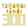 Crtiin 300 Pcs Gold Paper Crowns Bulk for Adult Kids Party, Stylish Style