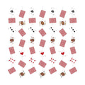Xinnun 8 Pcs Wonderland Tea Party Decorations Fairytale Poker Cards Garland