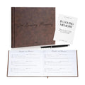 Funeral Guest Book - Celebration of Life Guest Book with Rollerball Pen for Memorial Service - Funeral Memory Sign in Books for Over 300+ Guests - Funeral Decorations with In Loving Memory Table Sign
