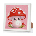 Mushroom Diamond Art Kits for Kids with Frame, Cartoon Diamond Painting Kits for Kids Ages 4-8-12, Easy Diamonds Gem Art Crafts Gift for Girls Boys, Beautiful Package for and Home Wall Decor(7x7inch)