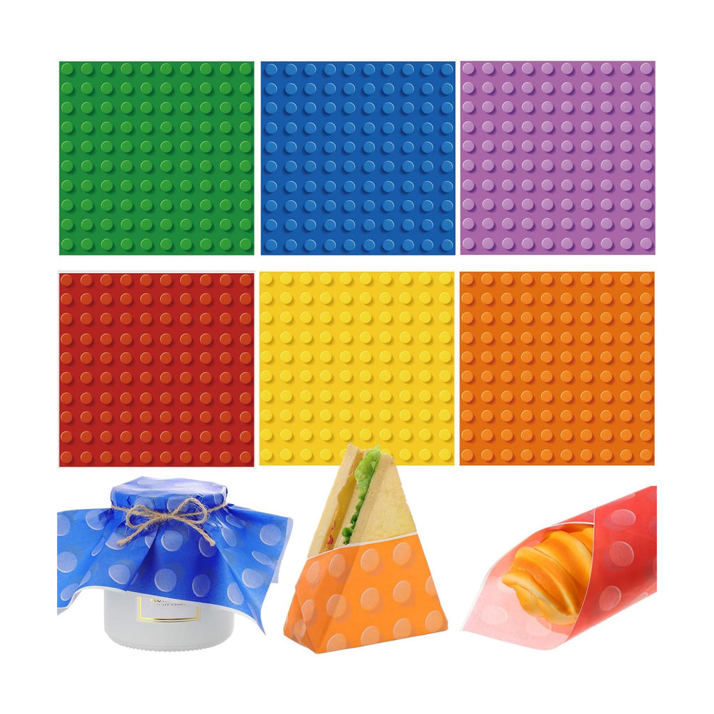 Ireer 300 Pcs Building Block Deli Paper, 12 x 12 Inch Party Food Wrappers