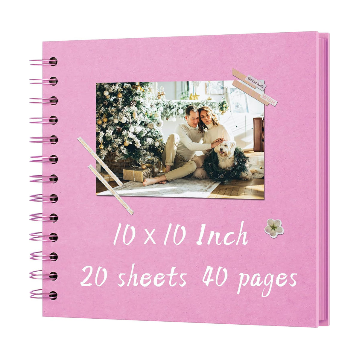 10x10 Inch DIY Scrapbook Album 40 Pages (20 Sheets), Hardcover Kraft Paper