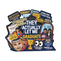 D4DREAM Funny Pop Up Graduation Card - Gen Z Meme Style They Actually Let Me Graduate, Imposter Syndrome Funny Graduation Cards for Him, Her, High School College Grads 5-Layer Humorous Grad Gift