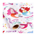 MAYPLUSS Girl Gift Wrapping Paper, 17in x 16.5ft Mermaid Gift Wrap