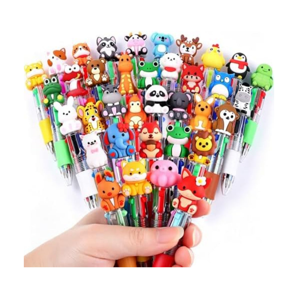 36PCS Mini Animal Pens Multicolor 4-in-1 Bulk Cute Pens for Party Favors