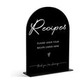 Leave Your Recipe Sign for Wedding Decoration, Wedding Signs for Ceremony and Reception, Bridal Shower Decor, Bridal Shower Centerpieces For Table, Engagement Party Decor, Black Arch Acrylic Sign, 07