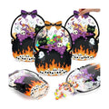 Fuutreo 25 Pcs Halloween Treat Bags with Handles, Purple Cauldron Plastic
