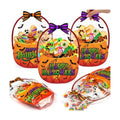 Fuutreo 25 Pcs Halloween Treat Bags with Handles, Horror Candy Plastic