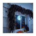 XunYee 6 ft Halloween Black Garland Artificial Norfolk Pine Garland Decor