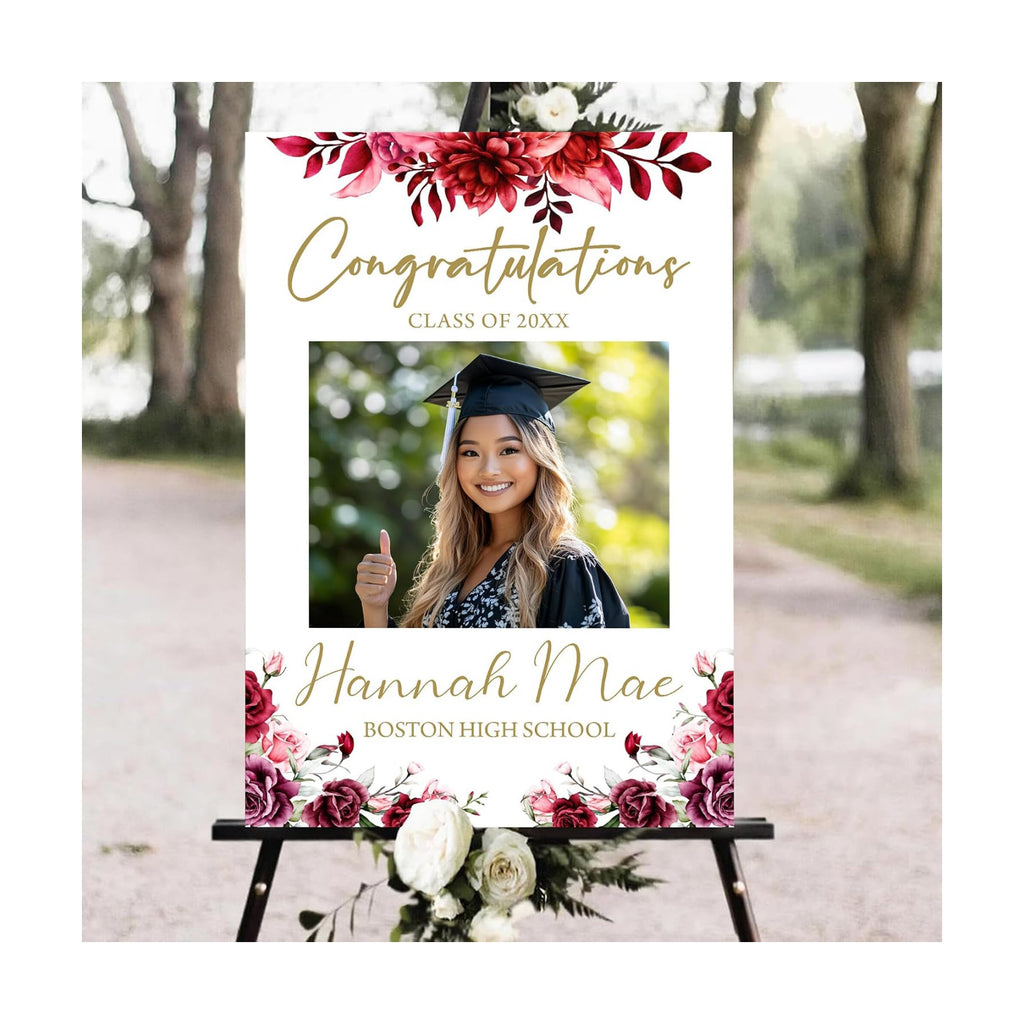 Personalized Graduation Party Welcome Sign with Photo, Grad Sign, Graduation Decorations Party, Class of 2026 Welcome Poster, High School Party Sign, Graduation Celebration Sign#6