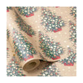 RUSPEPA 30" X 32.8' Kraft Christmas Wrapping Paper Large Paper Roll, Jumbo Roll, Gold Foil Elegant Christmas Tree with Ornament & Snowflake Design Kraft Gift Wrap for Xmas Gifts, Winter and Holidays