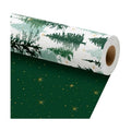 LaRibbons Reversible Green Christmas Wrapping Paper Pine Tree 17 In x 33 Ft
