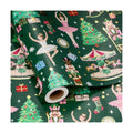 LaRibbons Nutcracker Ballet Foil Christmas Wrapping Paper 17 In x 33 Ft