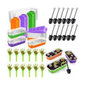 SiliFine 24 Set Halloween Baking Supplies Zombie Hands Cake Decor, Colorful