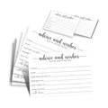 60-Count Advice and Wishes Cards for the New Mr. and Mrs. - 300GSM Heavyweight Wedding Advice Cards for Reception, Bridal Shower, Marriage Wishes for Bride and Groom - 4x6 (Actual 5.7x3.9)