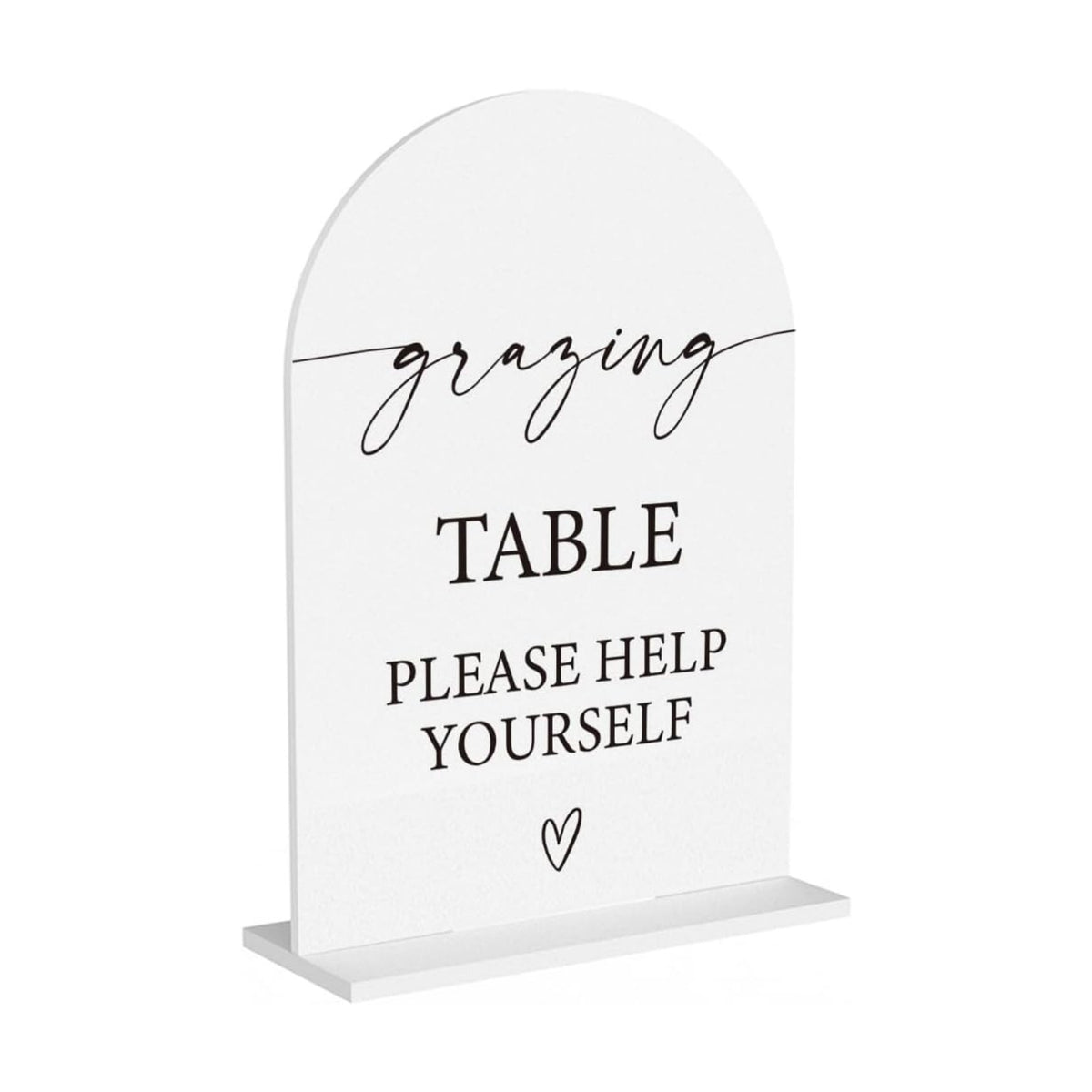 Grazing Table Sign Snack Station Food Table Sign for Wedding Engagement Bridal Shower Baby Shower Ceremony Reception Event Party Acrylic Decor 5"x7"