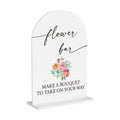 Flower Bar Sign Build Your Own Bouquet Bar Sign for Wedding Engagement Bridal Shower Baby Shower Ceremony Reception Event Party Acrylic Decor 5"x7"