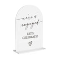 Engaged Sign Engagement Signs We're Engaged for Event Party Ceremony Reception Table Desk Acrylic Decor 5"x7"