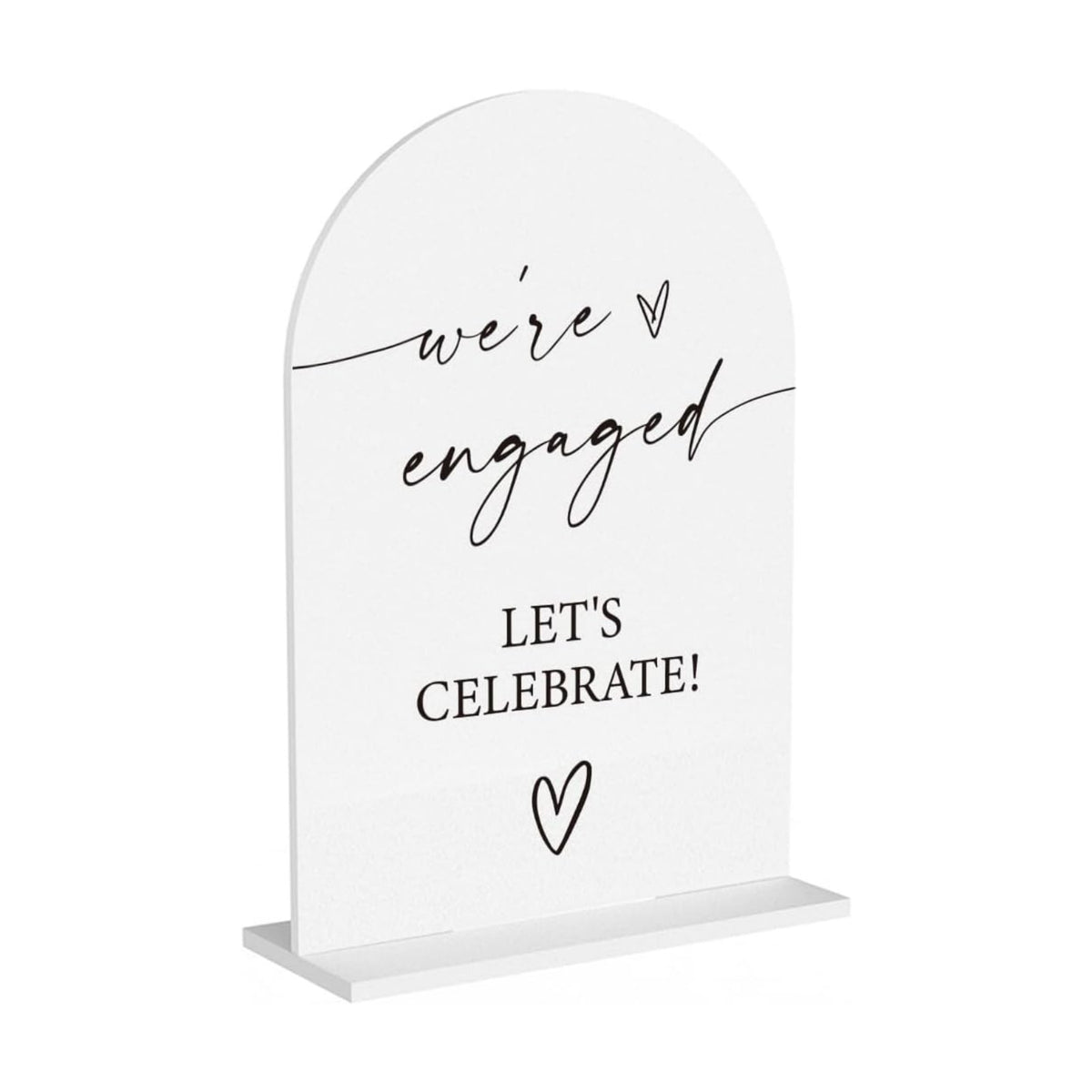 Engaged Sign Engagement Signs We're Engaged for Event Party Ceremony Reception Table Desk Acrylic Decor 5"x7"